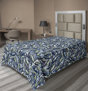 Bleu ardoise foncé et vert / motif abstrait