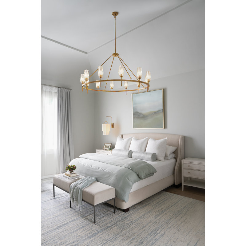 Gwen 1 - Light Armed Sconce, Lacquered Brass