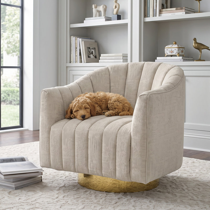 Neveah Upholstered Swivel Accent Chair