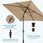 Parasol de marché rectangulaire inclinable 10 pi x 6 pi 5 po Le-2147014354