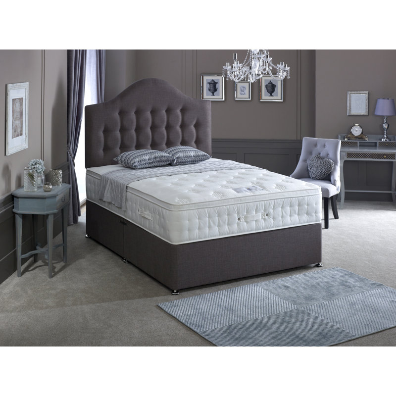 White Noise Pillow Top Pocket Sprung 1500 Mattress, Double (4'6)