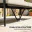 176cm Wide Straight Patio Sofa