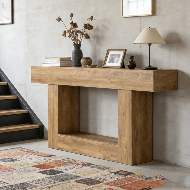 Table de couloir à 2 niveaux, table de canapé, table console