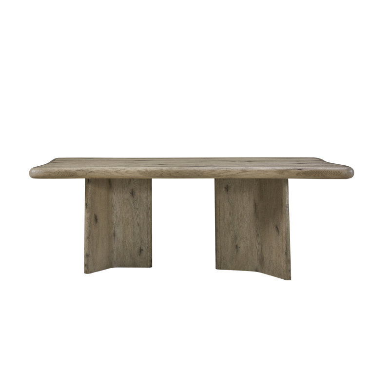 Table à piédestal en chêne à nœuds anglais