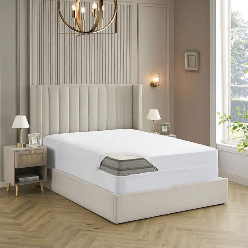Waterproof Zipper Encasement For Mattress Bed Bug Resistant & Hypoallergenic, Extra-long Twin