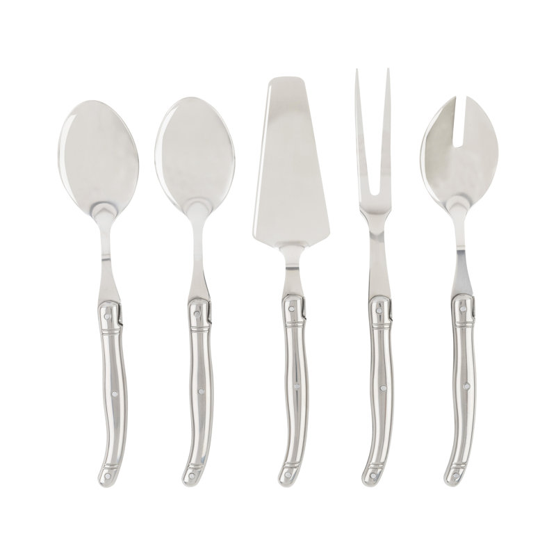 Laguiole Stainless Steel 5 Piece Hostess Set, Silver
