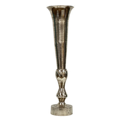 TALL TRUMPET PEDESTAL VASE