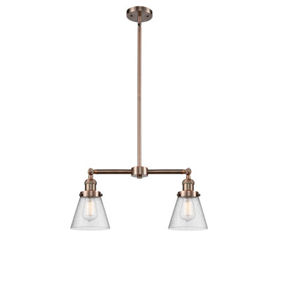 Luminaire suspendu linéaire à 2 lumières pour îlot de cuisine Stonec chiffre