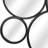 Solaz Multi Panel Round Wall Mirror | Black |
