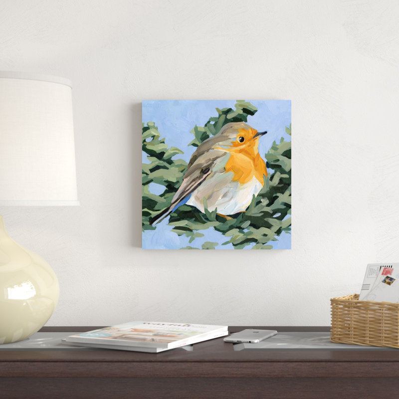 Painterly Bird I, H 12 po x l 12 po