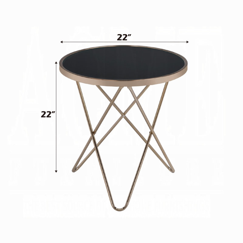 Table de bout Correena, Noir, noir, noir, noir, H 22 po x l 22 po x P 22 po