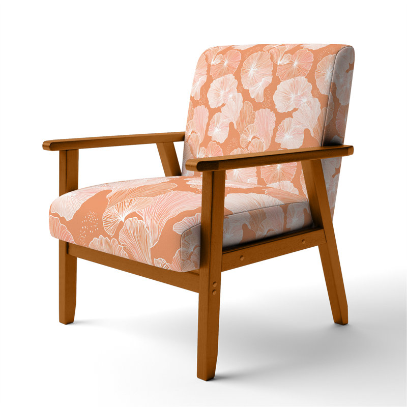 Fauteuil Coastal, Accoudoirs carrés bruns