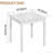 White Square Desk 29.5", Solid Wood Legs Writing Desk, Compact Modern Computer Desk for Small Space Home Office