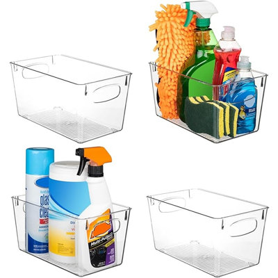 Bacs de rangement en plastique transparent Clearespace - Rangement parfait pour la cuisine et rangement ou rangement pour garde-manger