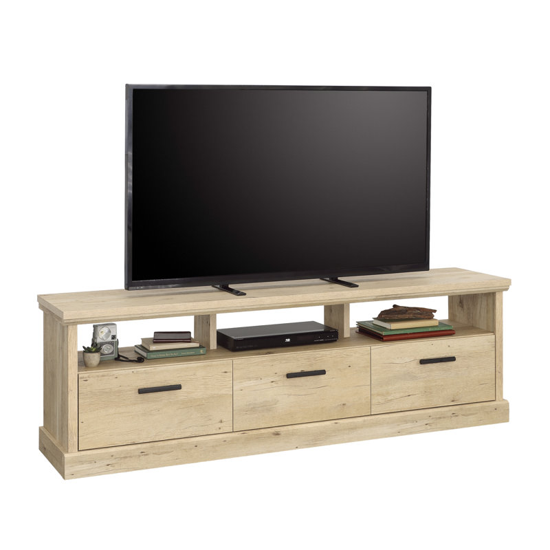 Wood Credenza For Tvs Up To 70" With Storage Cubbies, Brown