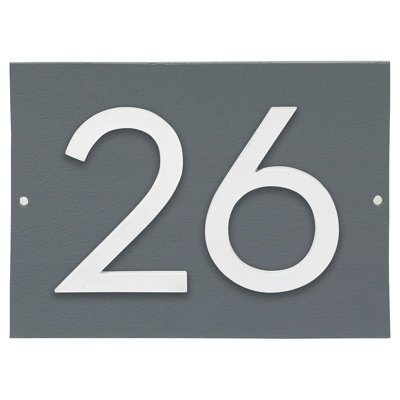Plaque d’adresse murale sur 1 ligne flottante