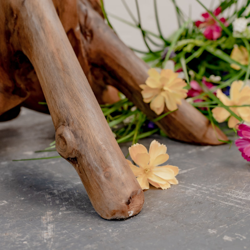 Burruss Solid Wood Tree Stump End Table