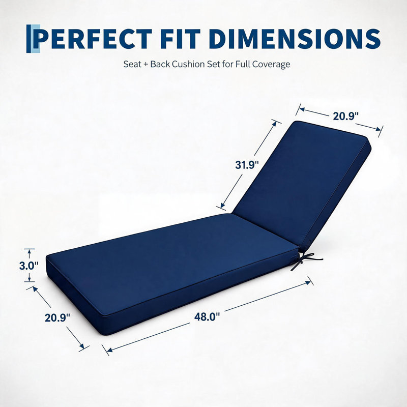 Outdoor 3 " Seat Cushion, Marine