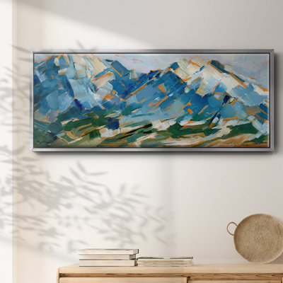 Blue Mountain Peaks I- Framed Canvas