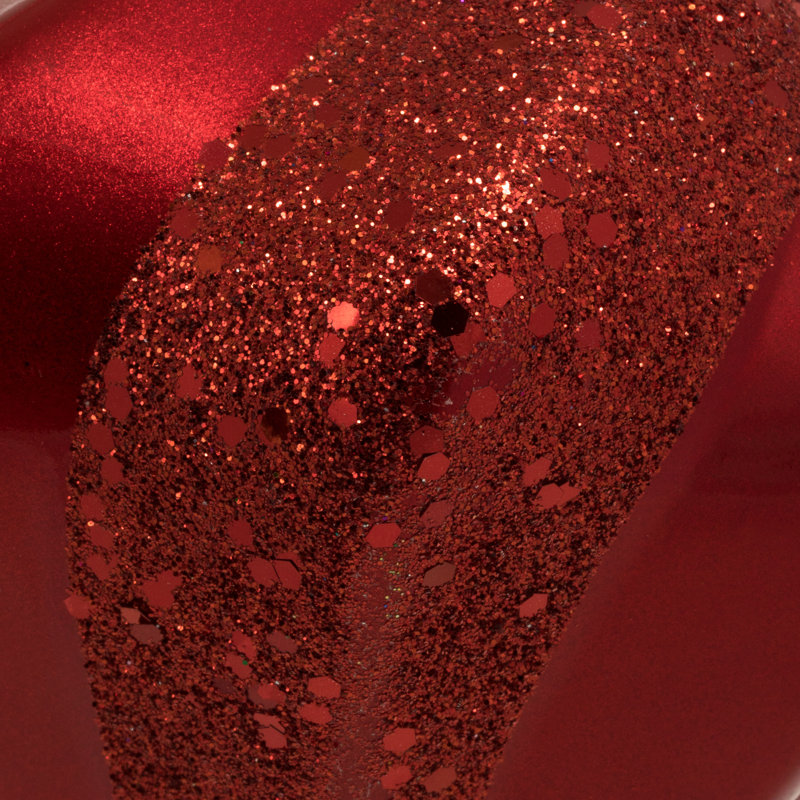 Ornement de Noël Swirl Diamond, Rouge