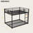 Metal Bunk Bed, Low Bunk Bed with Ladder-2093228766-2093228739