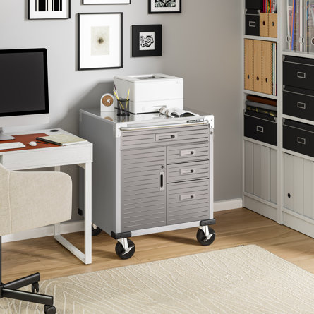 Seville Classics UltraHD 4-Drawer with 1-Door Rolling Cabinet