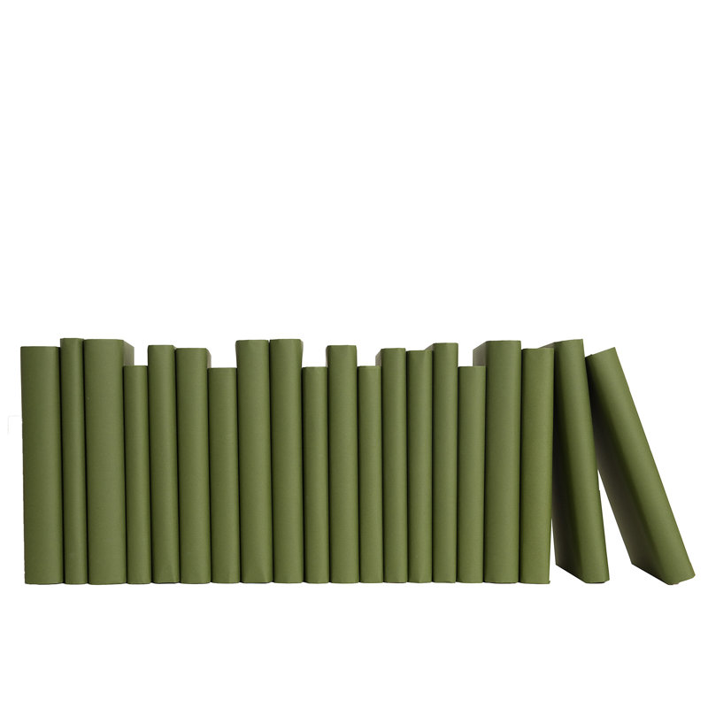 Livres décoratifs - Livres sur papier sapin - Livres verts au pied