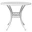 Table de patio blanche Canora en aluminium coulé 35,4 po x 29,5 po Diameter