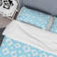 Motif floral bleu - ensemble de housse de couette abstrait - microfibre de polyester-1181253120