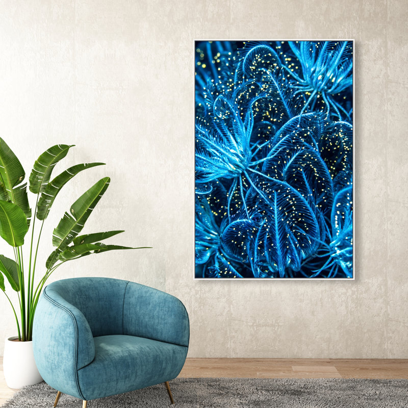 Neon Garden Print by Oliver Gal, 16"H x 11"W, White Floater Frame