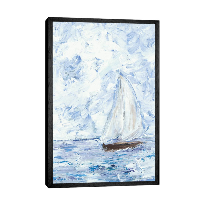 Sailing by Roey Ebert - Painting on Canvas, Black Framed, 66.04cm H x 45.72cm W x 3.81cm D