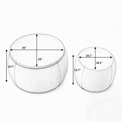 Repose-pieds rond avec rangement 2 en 1, bleu foncé, idéal pour la décoration intérieure et polyvalent comme table de bout et siège