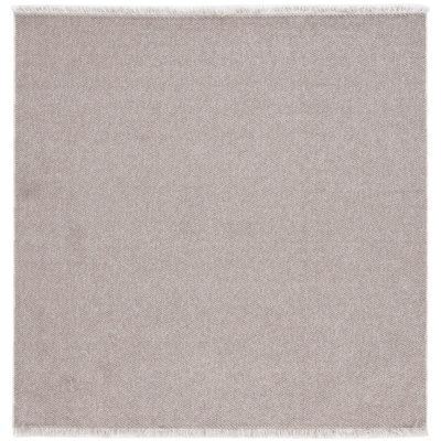 Tapis tissé à la machine en jute beige / ivoire