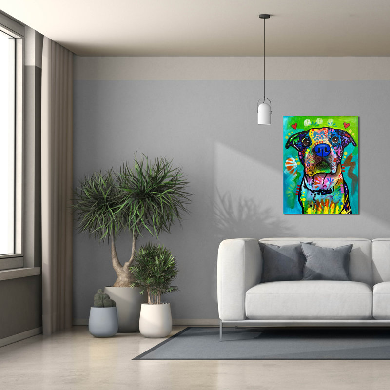«Is It Time For Walkies» par Dean Russo, art mural sur toile, H 34 po x l 26 po x P 1,5 po