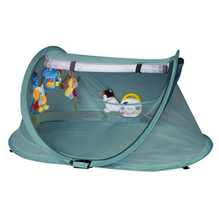 KidCo PeaPod Prestige Lightweight Outdoor Portable Toddler Travel Bed, Seafoam Green