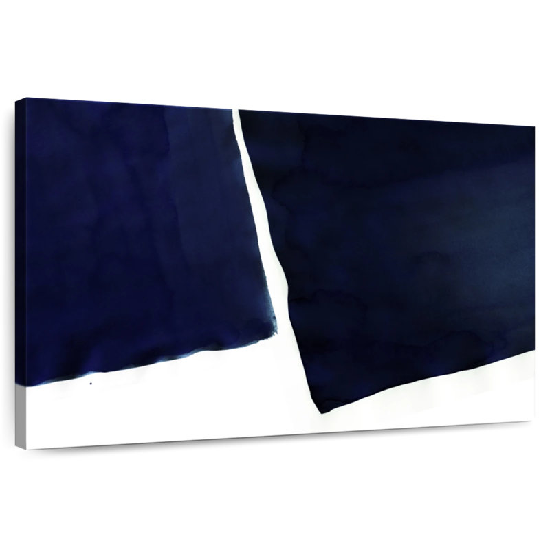 Abstrait bleu marine Avery I, H 16 po x l 24 po