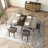 55.11'' -70.86"Retro Rectangular Stretch Dining Table-332851689
