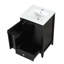 Meuble-lavabo simple autoportant noir mat 20 po avec lavabo et rangement en céramique