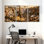 Fantaisie et science-fiction paysage industriel avec engrenages et trains, ensemble de 3 impressions sur toile Steampunk