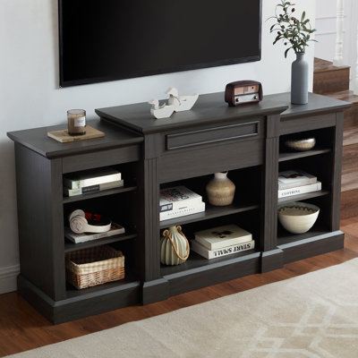 Media Console Table With Large Storage Cabinet, Modern TV Media Entertaionment Stand by Lark Manor