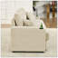 Causeuse moderne avec rangement, canapé à assise profonde avec porte-gobelets et porte-téléphone, velours côtelé beige pour le salon-341161345