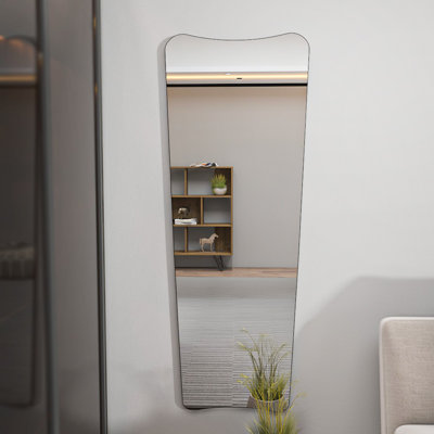 Modern Cheval Mirror, 21.7 x 59.1 x 0.9 inches | 100% MDF with Ecological Flotal-E Glass | Wall-Mountable, Elegant Transparent & Black Design | Perfect for Dressing Rooms & Contemporary Spaces