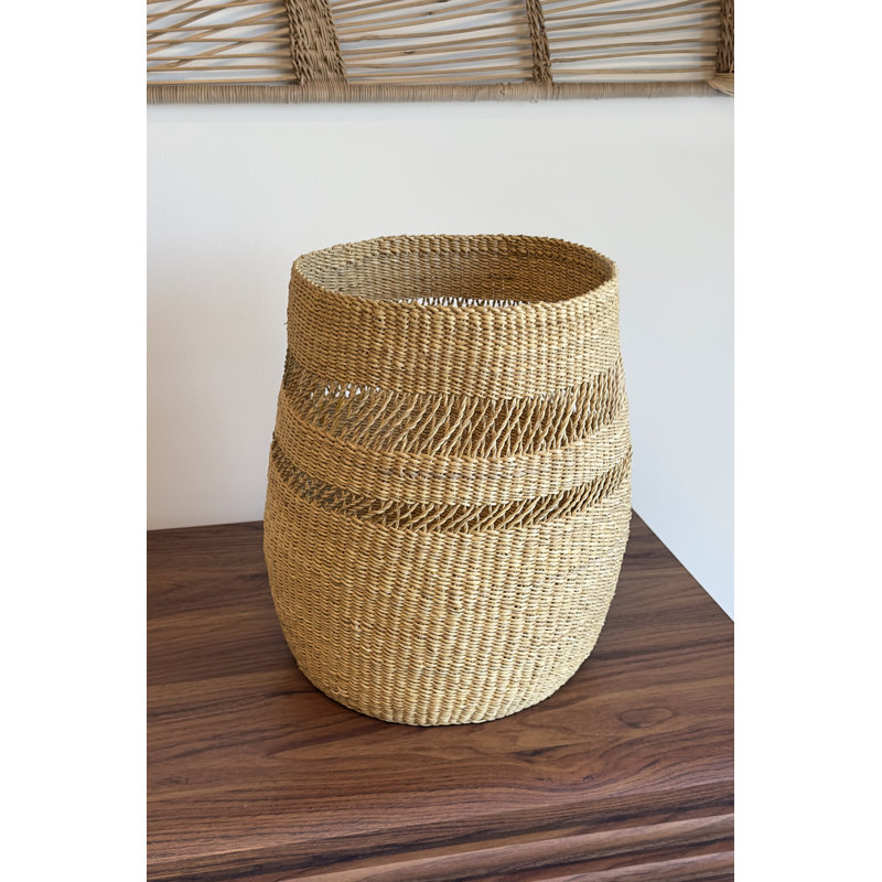 Panier à fleurs en tissage mélangé