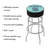 Swivel Upholstered Counter Stool with Steel Frame