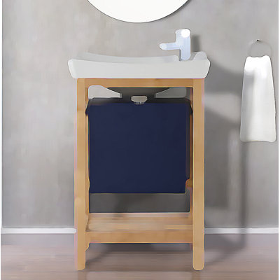 Denelle 23.62 " W Freestanding Standard Free Standing Single Double Single Vanity Bathroom Vanity With Ceramic Top