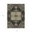 Tapis d'extérieur lavable 10 pi x 14 pi noir et gris oriental ivoire