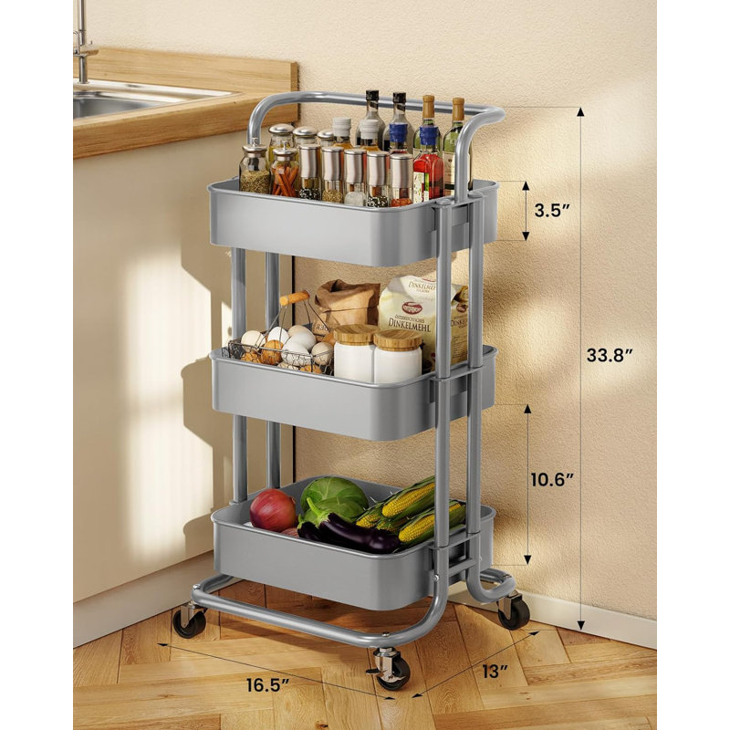 Chariot H 33,8 x l 16,5, Gris