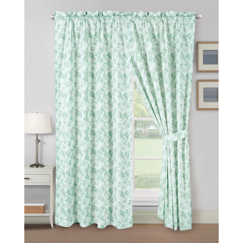 Elder Printed Floral Window Curtain Set