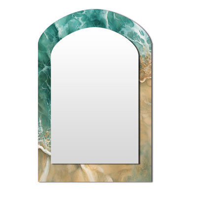 Miroir mural Coastal Spiral Emerald Seashell II - Coastal Arch