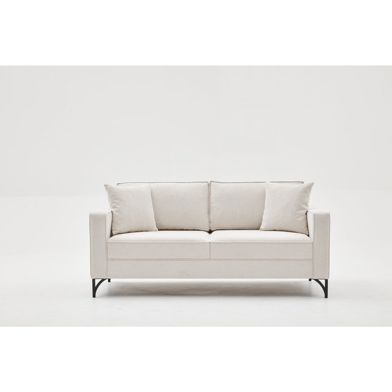 Heylee Sofa, Cream, Black